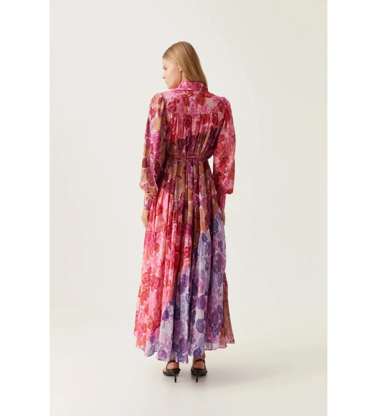 Aje Collisions Smock Maxi Dress Multi Floral Size 10 - Image 3