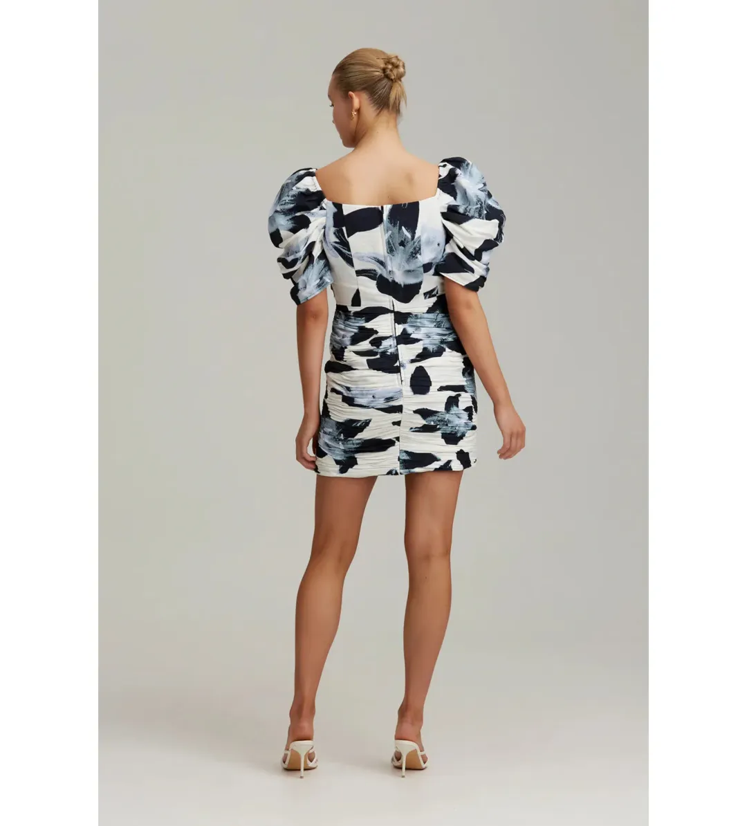 C/MEO Collective Ambient New Direction Mini Dress Black Botanic Size 14 for rent on The Volte - main image