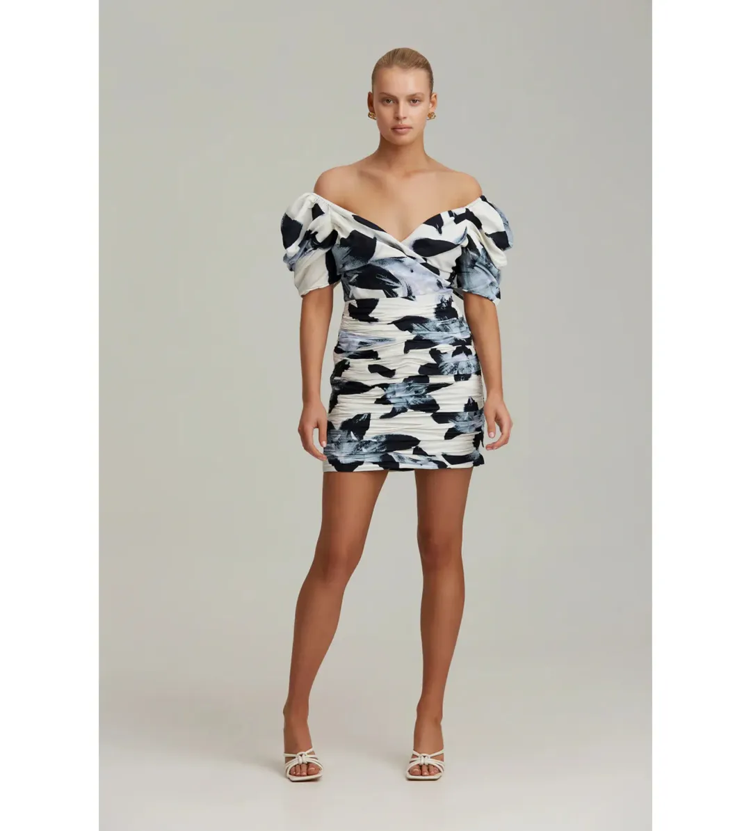 C/MEO Collective Ambient New Direction Mini Dress Black Botanic Size 14 for rent on The Volte - main image
