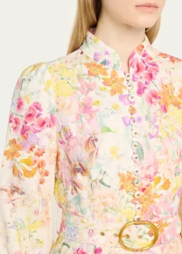 Zimmermann Natura Buttoned Mini Dress Kaleidoscope Garden 1 / AU 10 for rent on The Volte - image 2