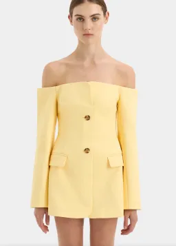Sir the Label Sandrine Tailored Mini Dress in Limone Size 1 / AU 8 for rent on The Volte - image 10
