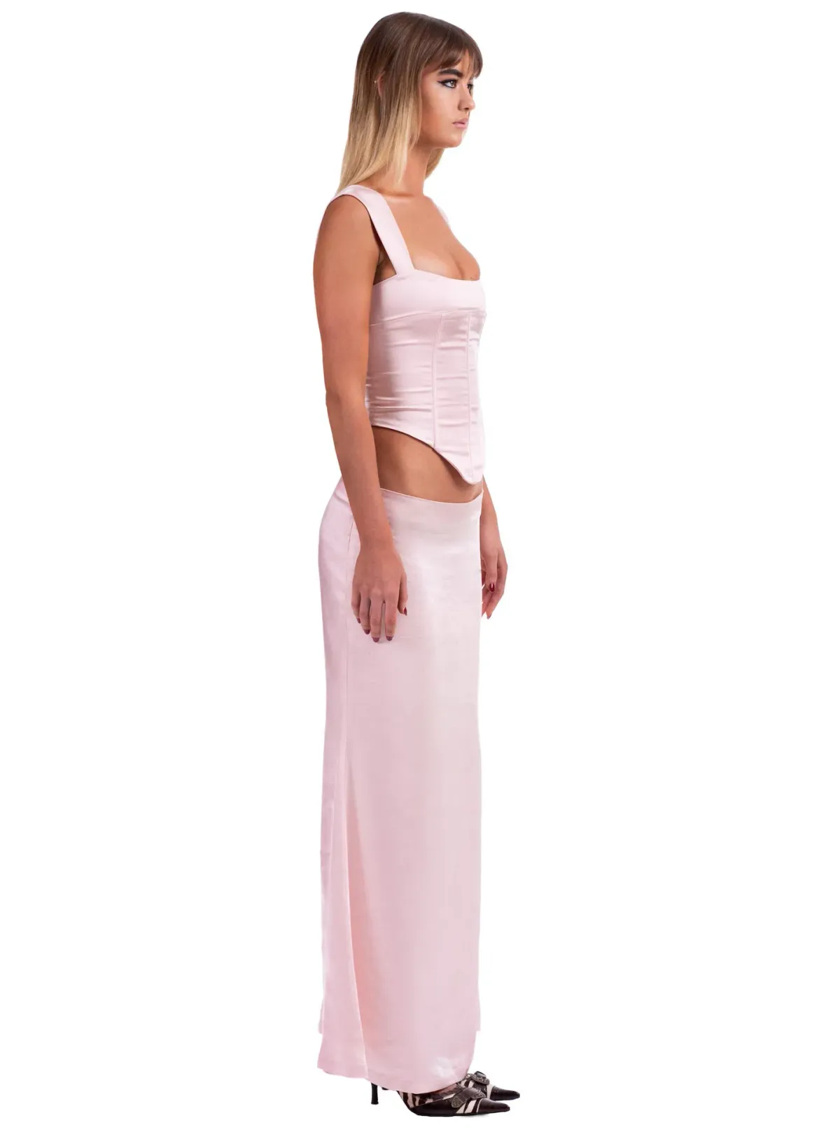 I Am Delilah Valerie Corset and Maxi Skirt Set in Petal Pink Size XS / AU 6 - Image 2