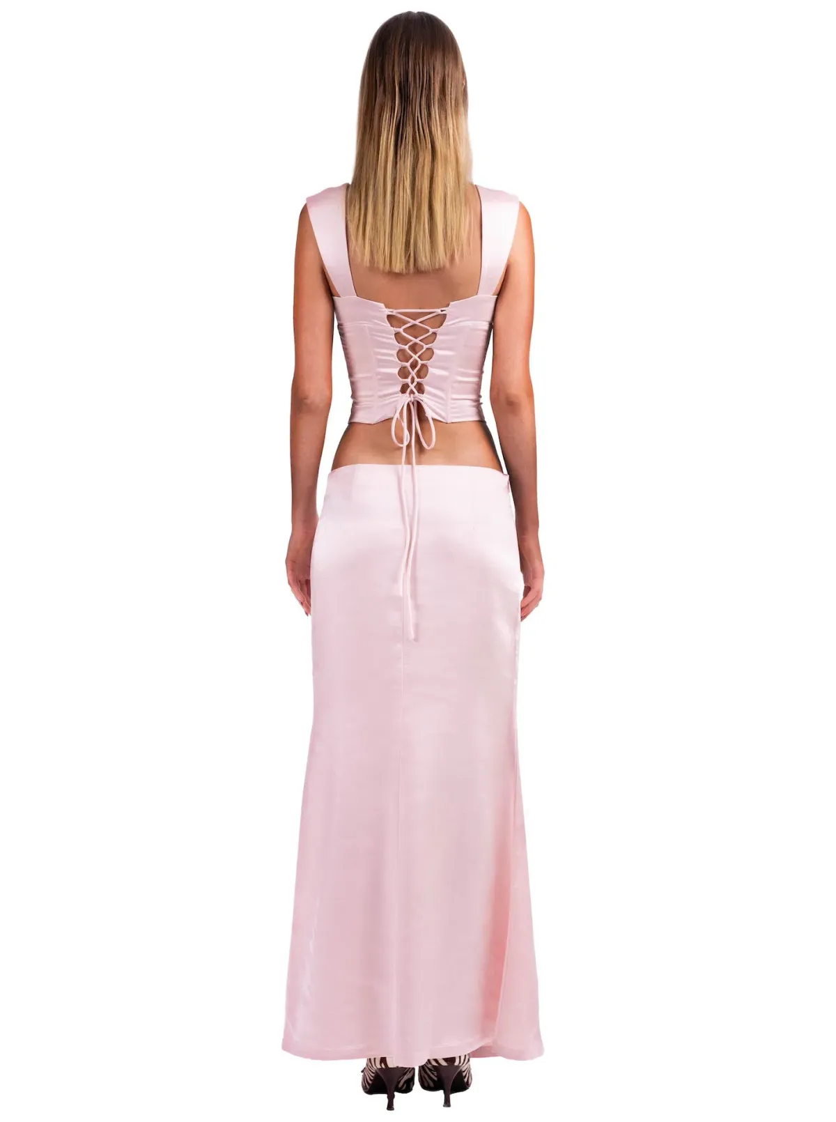 I Am Delilah Valerie Corset and Maxi Skirt Set in Petal Pink Size XS / AU 6 - Image 3