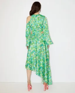 Alemais Cassandra Cut Out Midi Dress Turquoise Floral Size 10 AU for rent on The Volte - image 4