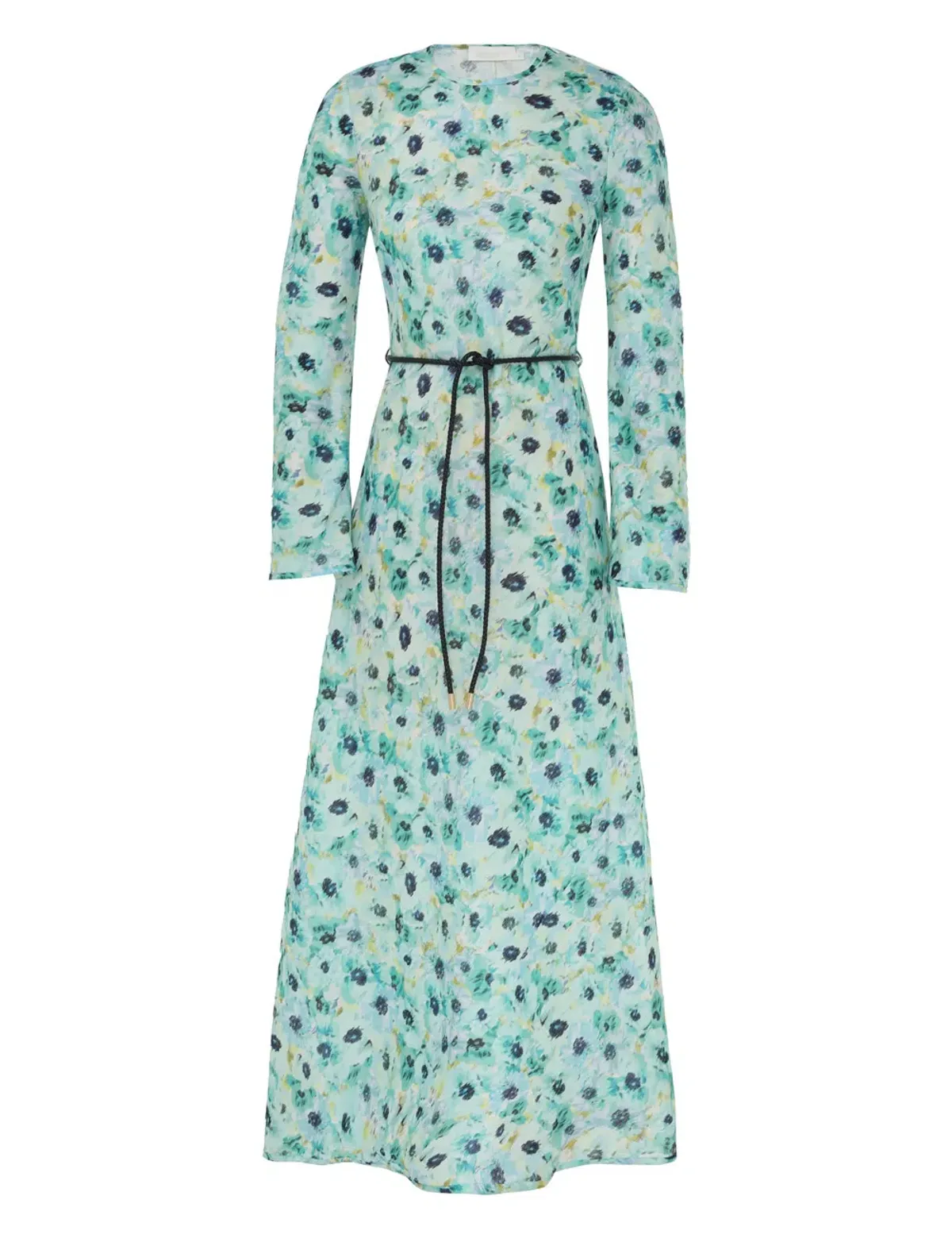 Zimmermann Lightburst Bias Long Dress in Aqua Floral Size 2 / AU 12 - Image 4