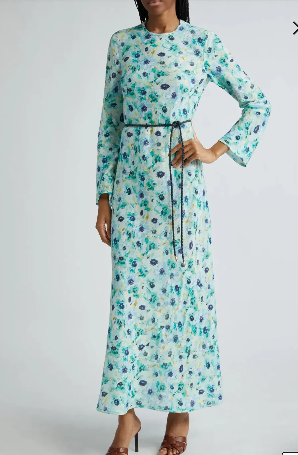 Zimmermann Lightburst Bias Long Dress in Aqua Floral Size 2 / AU 12 - Image 3