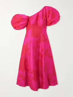Aje Arista Tulip Sleeve Midi Dress Florescent Rose Pink Size AU 6 for rent on The Volte - image 4