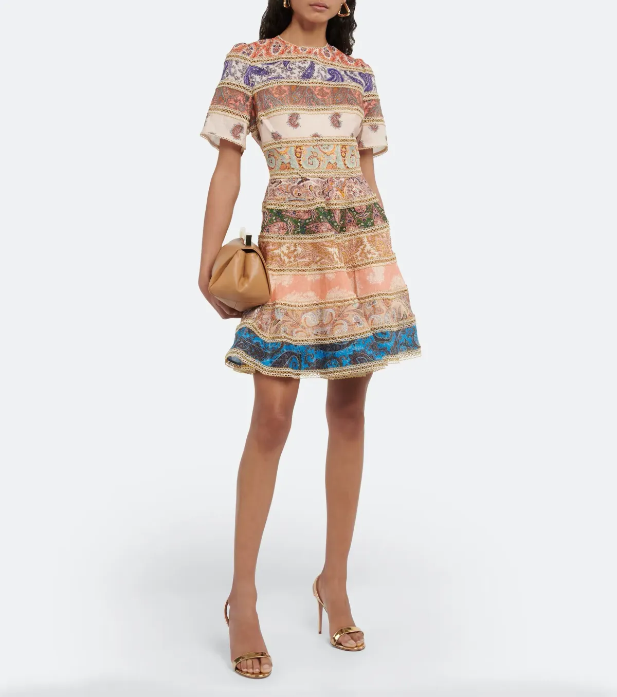Zimmermann Devi Spliced Mini Dress Print Size 2 / AU 12 for rent on The Volte - main image