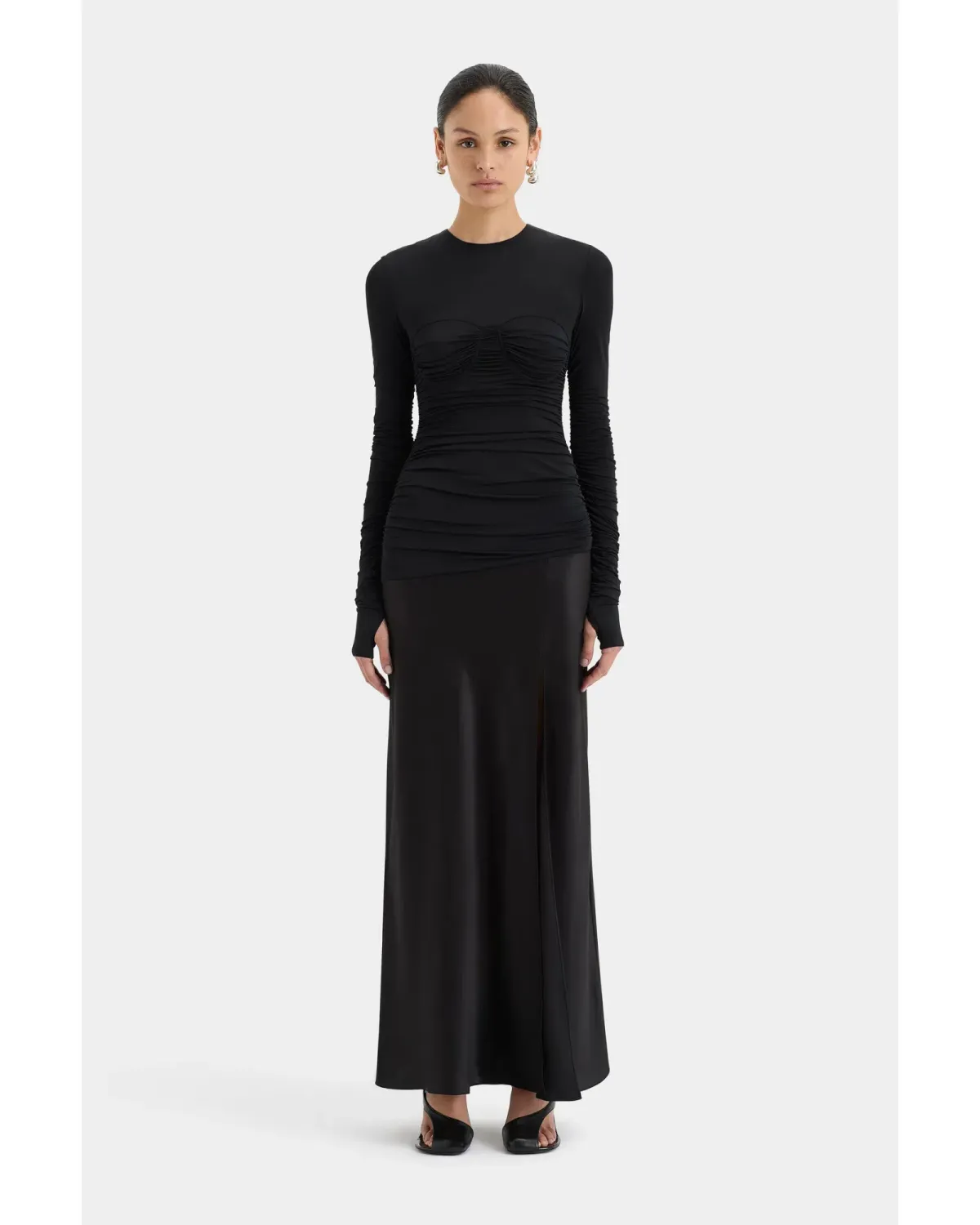 Sir the Label Alessia Draped Gown Black Size 2 / AU 10 - Image 1