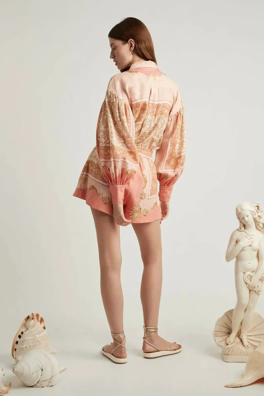 Alemais Ursula Shirt and Short Set Pink Size AU 14 for rent on The Volte - main image