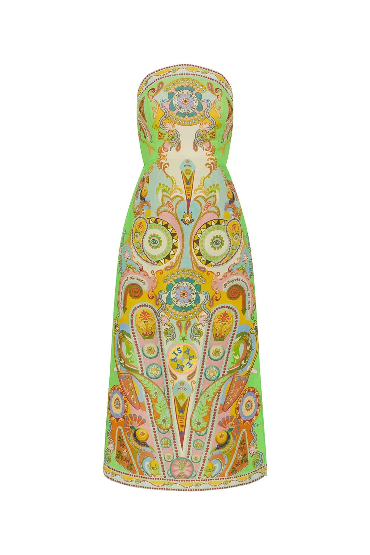 Alemais Pinball Bodice Midi Dress Multi Size AU 16 - Image 5