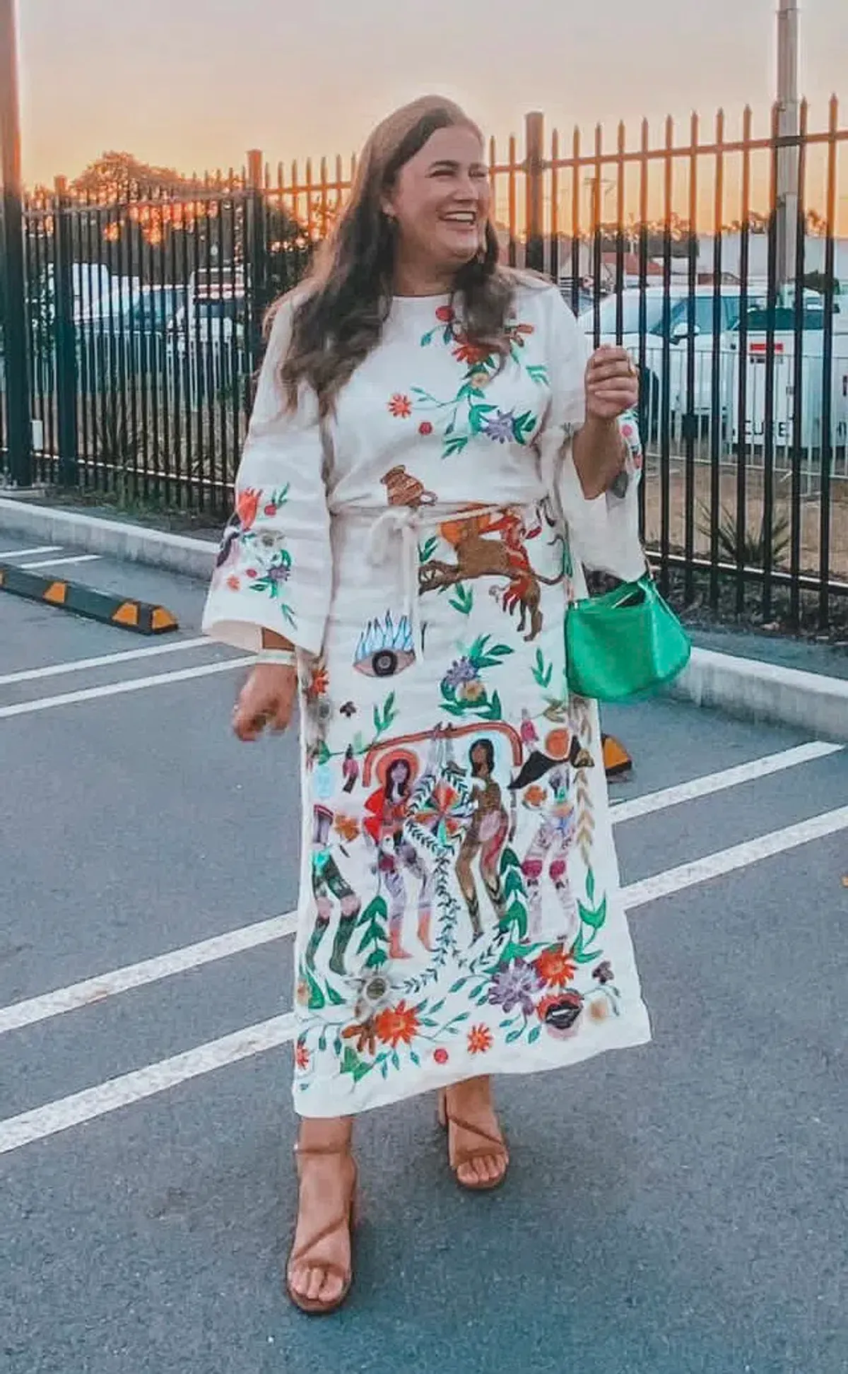 Alemais Meagan Midi Dress Print Size AU 16 - Image 5