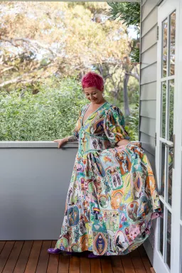 Alemais Evergreen Midi Dress Multi Size AU 16 for rent on The Volte - image 4