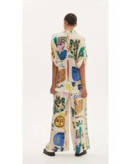 Alemais Soleil SIlk Shirt and Pant Set Print Size AU 14 for rent on The Volte - image 2