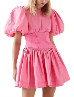 Aje Gianna Puff Sleeve Mini Dress Pink Size 8 for rent on The Volte - image 1