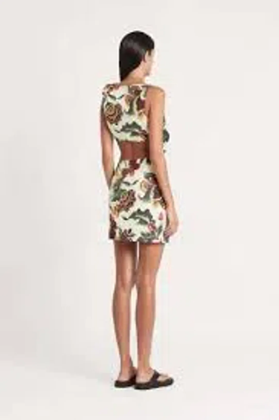 Sir the Label Ambroise Knot Mini Dress Print Size 0 for rent on The Volte - main image