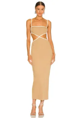 Bec & Bridge Coyote Midi Dress in Camel Size 6 for rent on The Volte - image 1