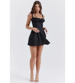 House of CB Carlotta Black Corset Mini Dress Black Size 6 for rent on The Volte - image 1