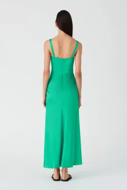 Misha Augustina Satin Maxi Dress Deep Mint Size Small/Au8 for rent on The Volte - image 2