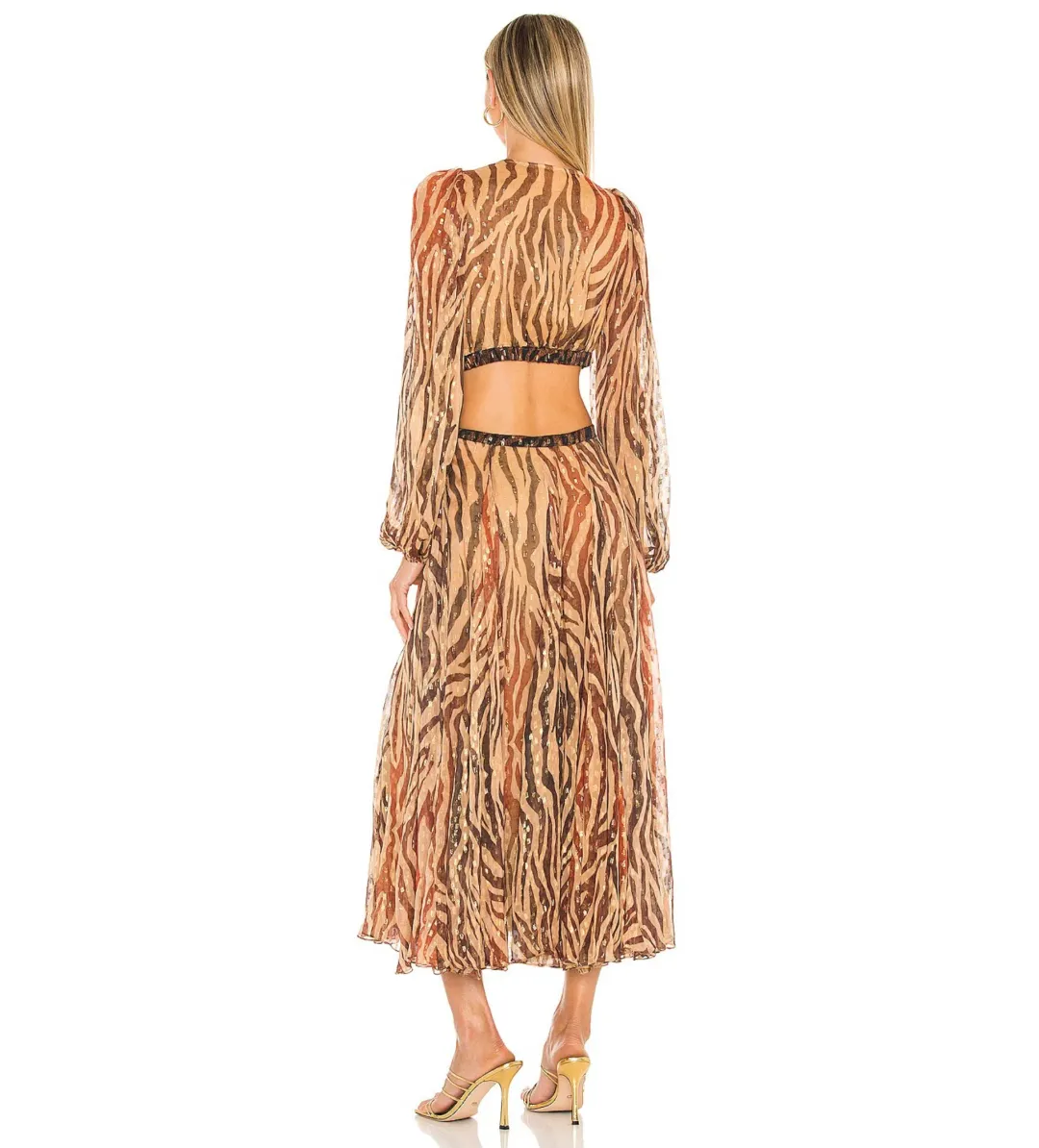 Rococo Sand Aine Midi Dress Print Size 6 for rent on The Volte - main image