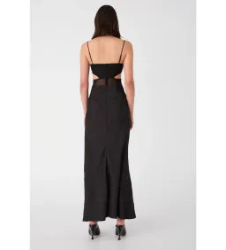 Misha Rebecca Satin Maxi Dress Black Size 10 for rent on The Volte - image 3