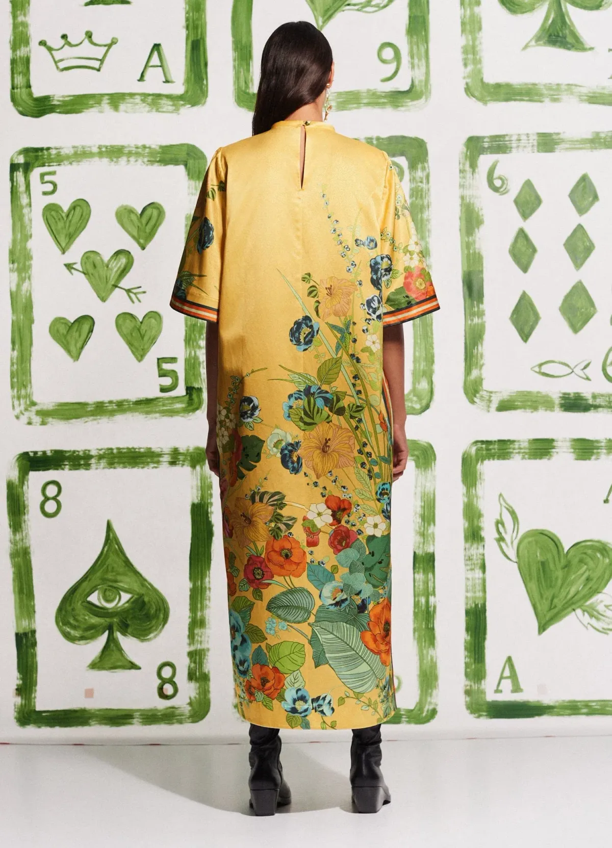 Alémais Cresida Midi Dress Yellow Floral Size 14 - Image 3