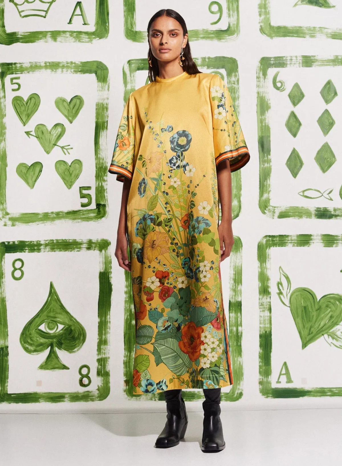 Alémais Cresida Midi Dress Yellow Floral Size 14 - Image 1