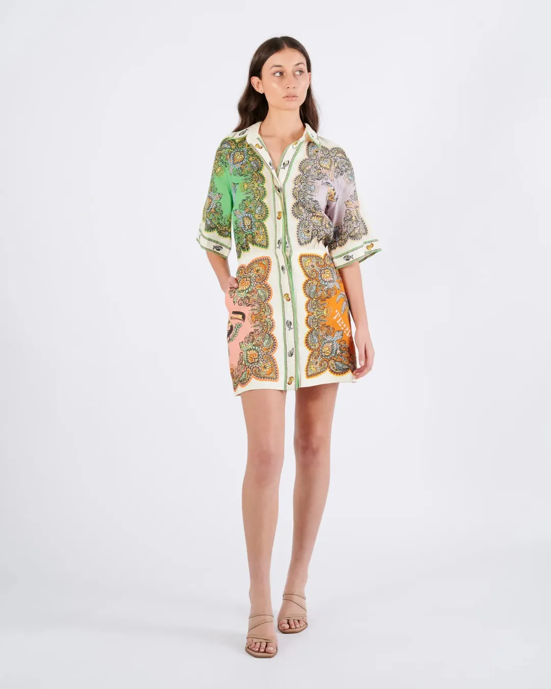 Alemais Trippy Troppo Mini Dress Multi Size AU 16 for rent on The Volte - main image