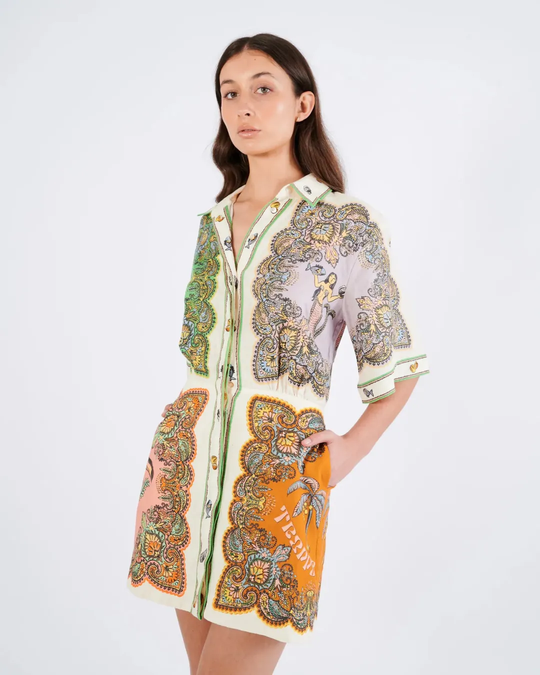 Alemais Trippy Troppo Mini Dress Multi Size AU 16 for rent on The Volte - main image