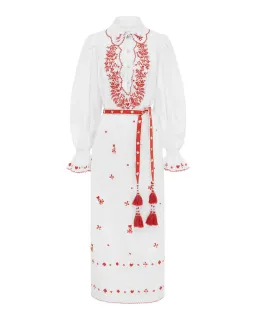 Alemais Hearts Embroidered Midi Dress Print Size AU 16 for rent on The Volte - image 5
