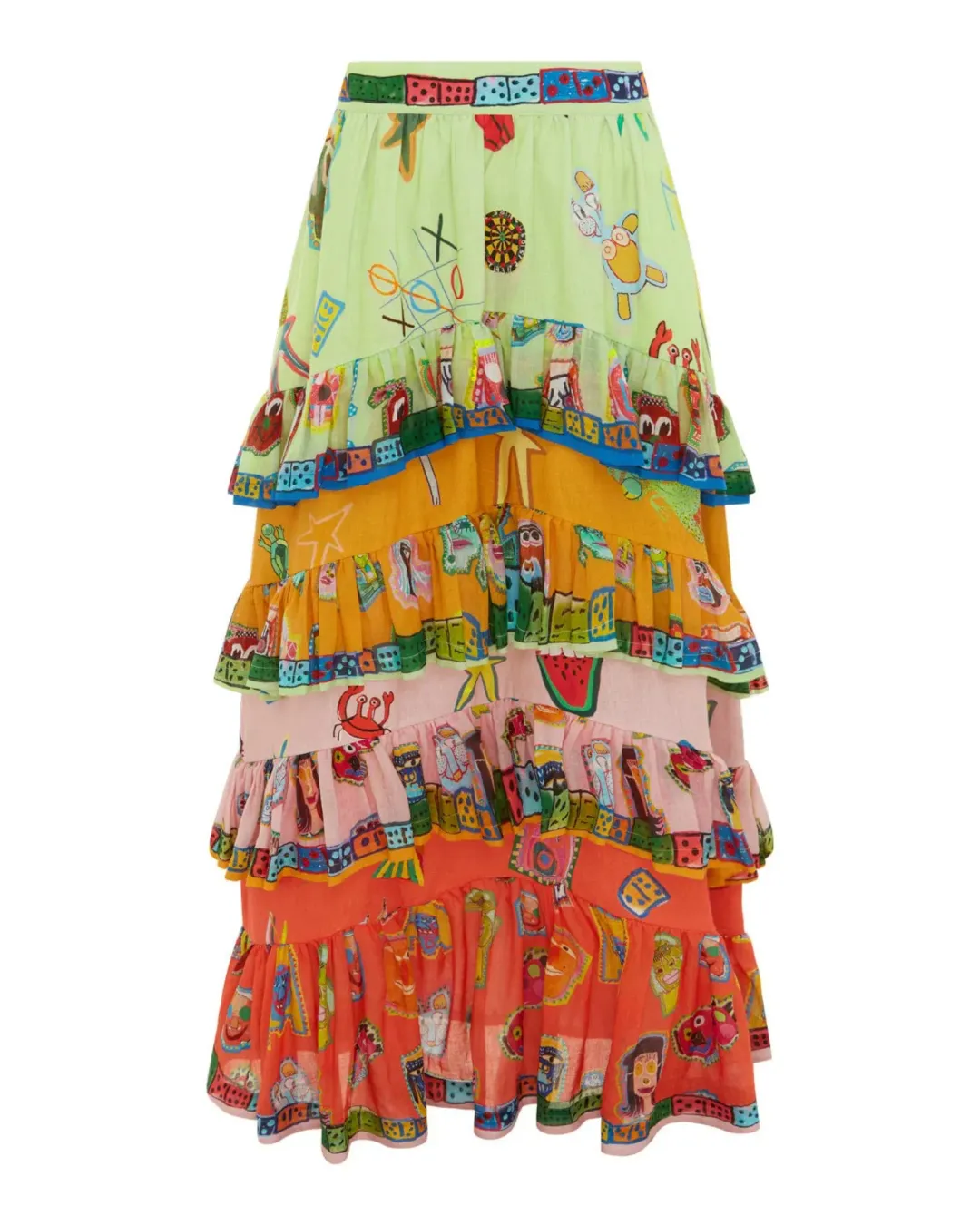 Alemais Players Tiered Skirt Multi Size AU 16 for rent on The Volte - main image