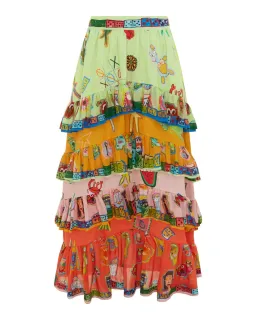 Alemais Players Tiered Skirt Multi Size AU 16 for rent on The Volte - image 5