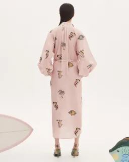 Alemais Vacay Shirt Dress Pink Size 12 for rent on The Volte - image 3