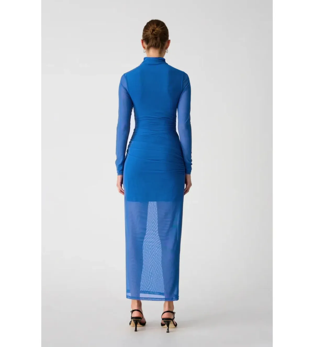 Misha Madigral Mesh Midi Dress Azure Blue Size 10 - Image 3