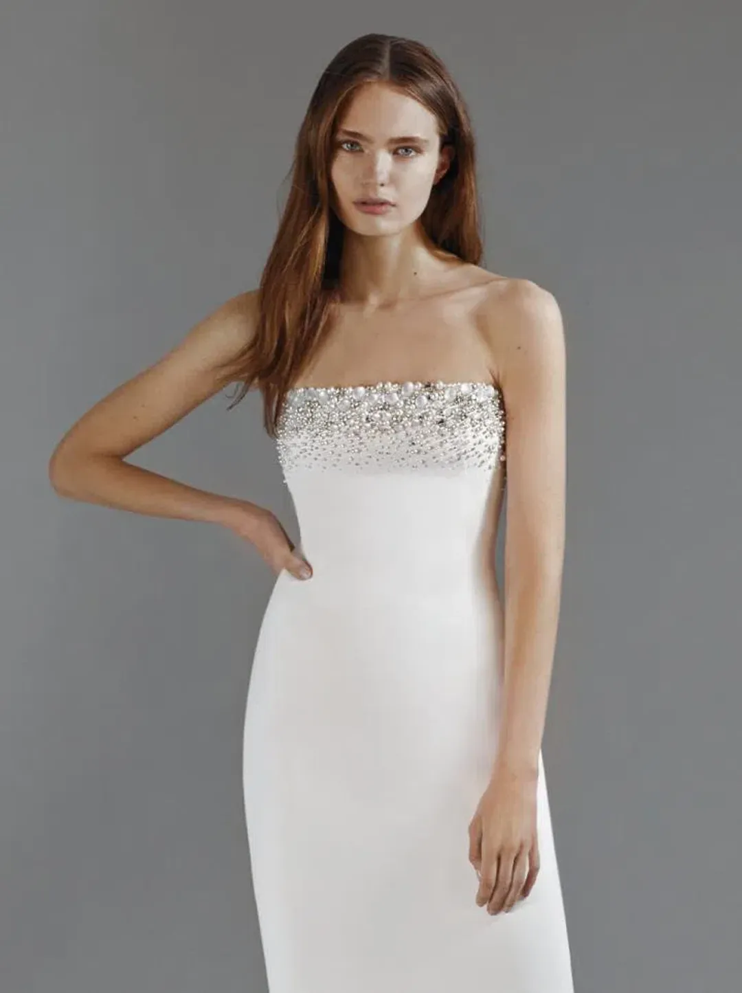 Galia Lahav Eve Slim-fitted Wedding Dress Ivory Size 6 for rent on The Volte - main image