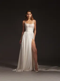 Galia Lahav Tammy Corset Wedding Dress Ivory Size 8 for rent on The Volte - image 1