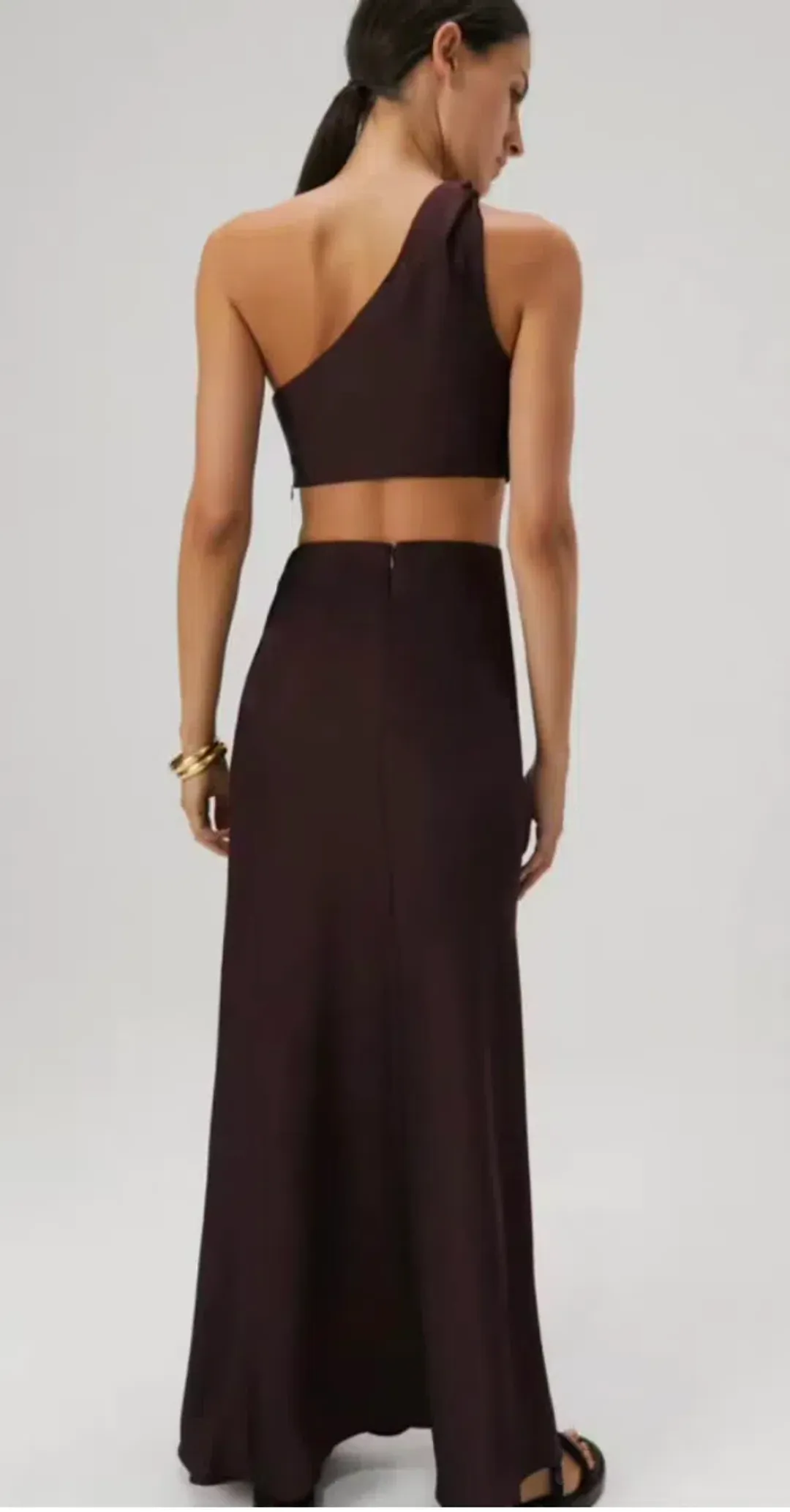 Misha Kristin Satin Gown Port Size 8 for rent on The Volte - main image