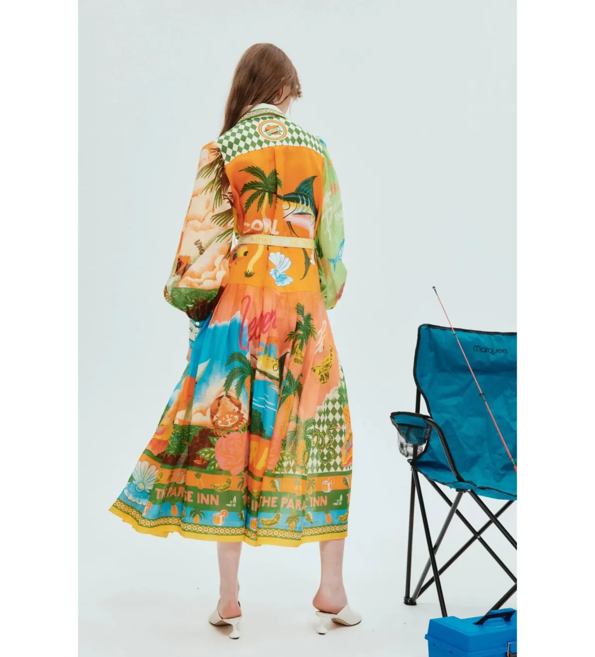 Alemais Paradiso Midi Shirtdress Multi Print Size 14 - Image 3