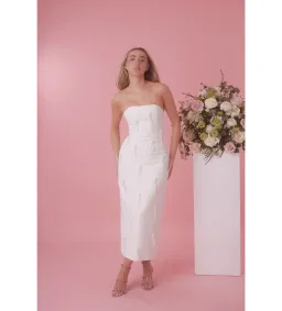 Odd Muse The Ultimate Muse Embellished Midi Dress White Size 12/L for rent on The Volte - image 1