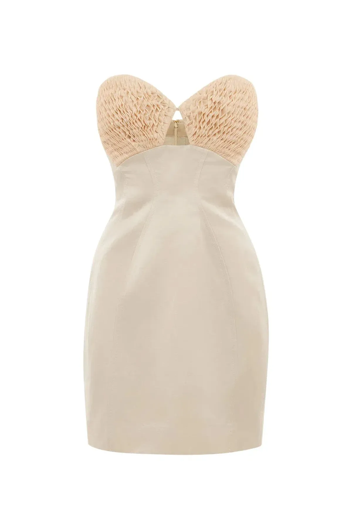 Alemais Pearl Smock Mini Dress Gardenia Size 16 - Image 4