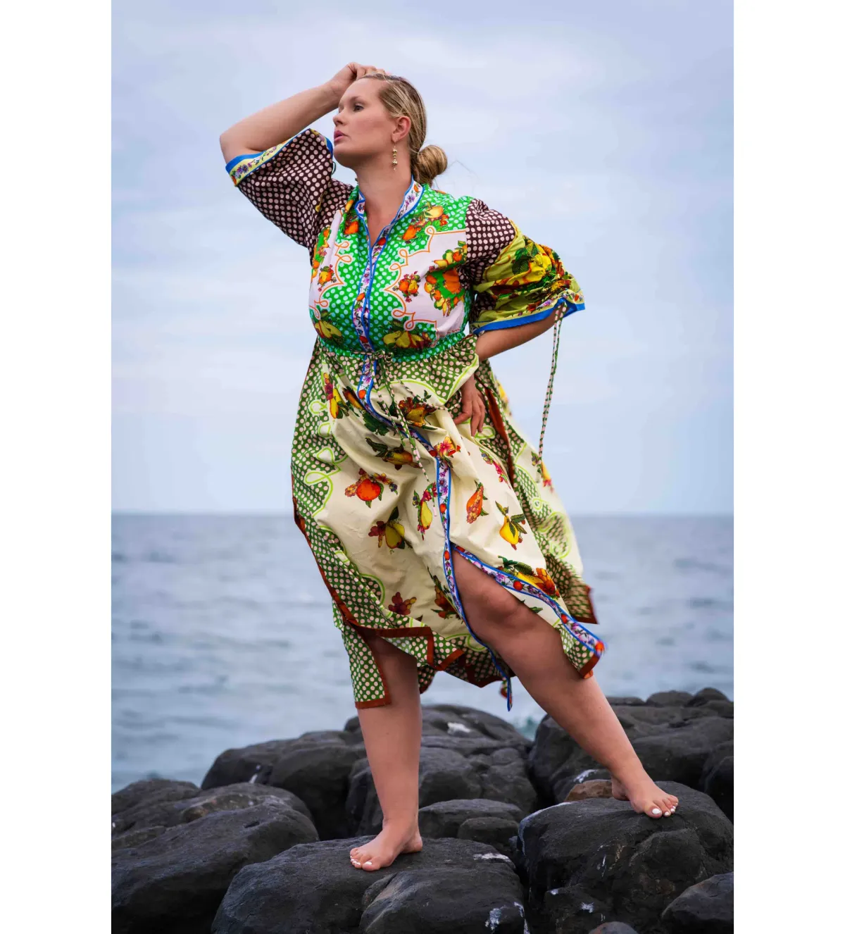 Alemais Lemonis Midi Shirtdress Multi Print Size 12 - Image 3
