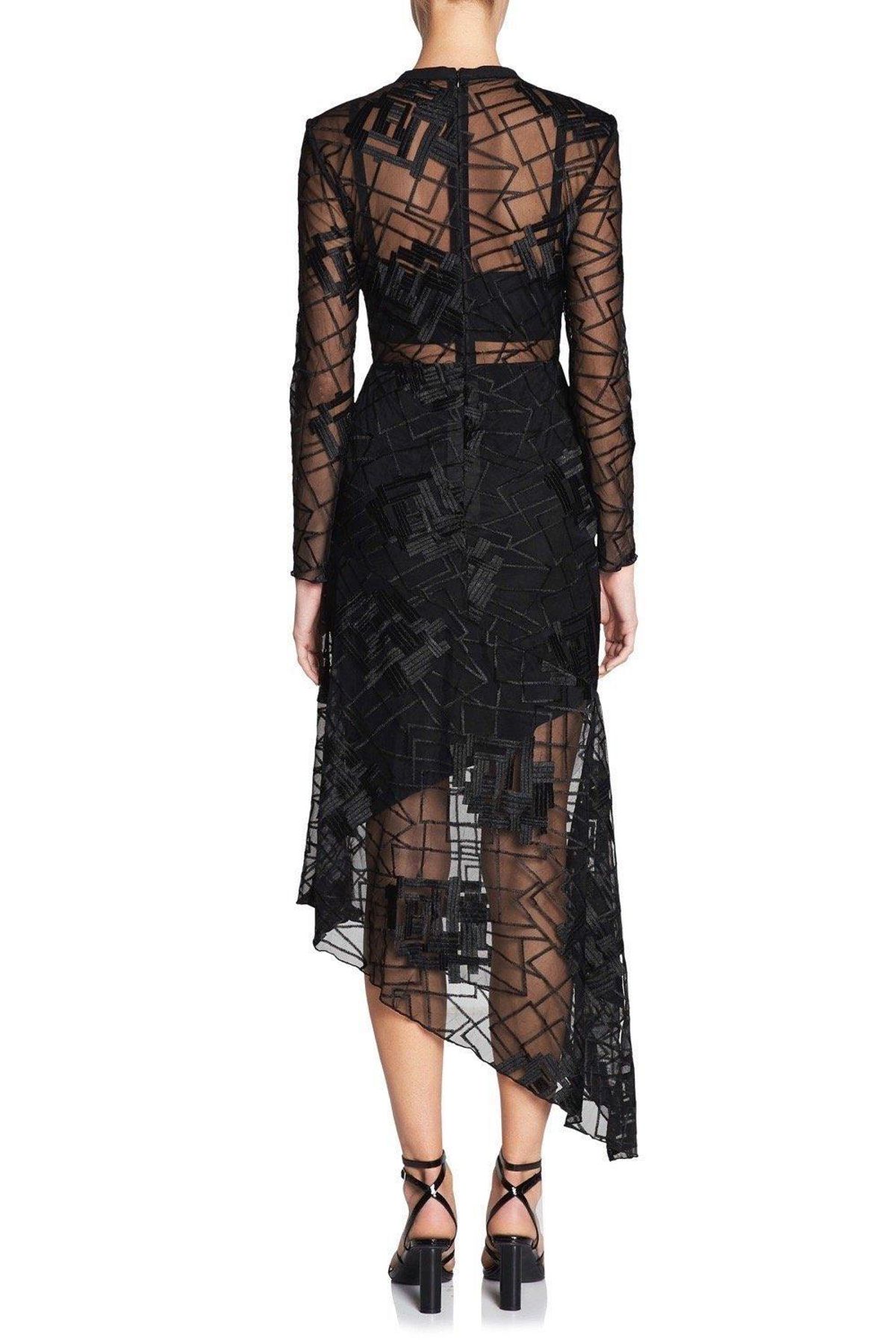 Manning Cartell Smoke & Mirrors L/S Dress Black Size 6 - Image 3