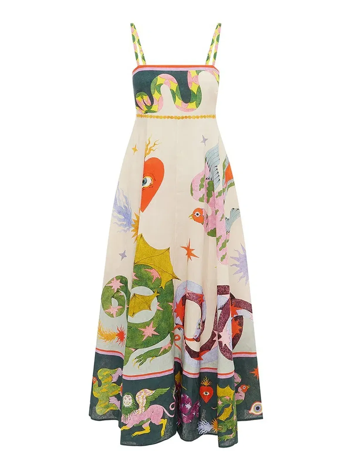 Alemais Seeker Midi Sundress Multi Print Size 14 - Image 6