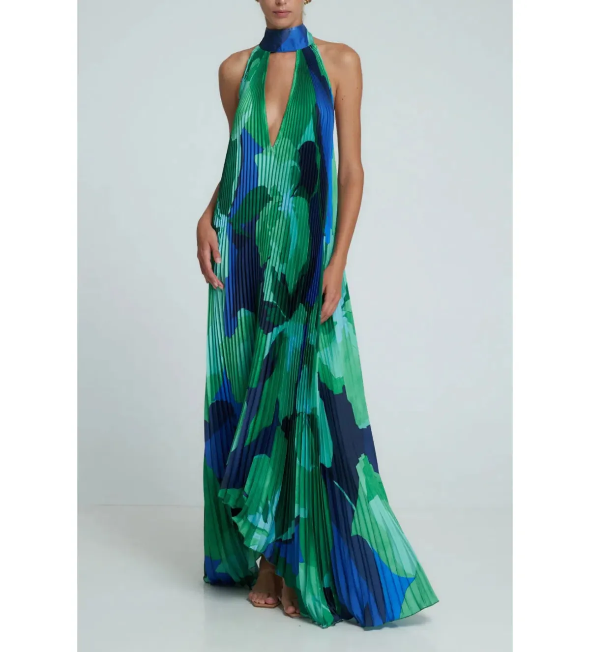 L’Idee Opera Gown Capri Green Size 8 for rent on The Volte - main image