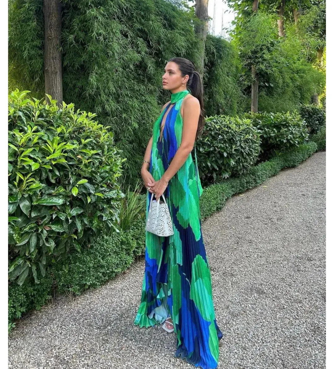 L’Idee Opera Gown Capri Green Size 8 for rent on The Volte - main image