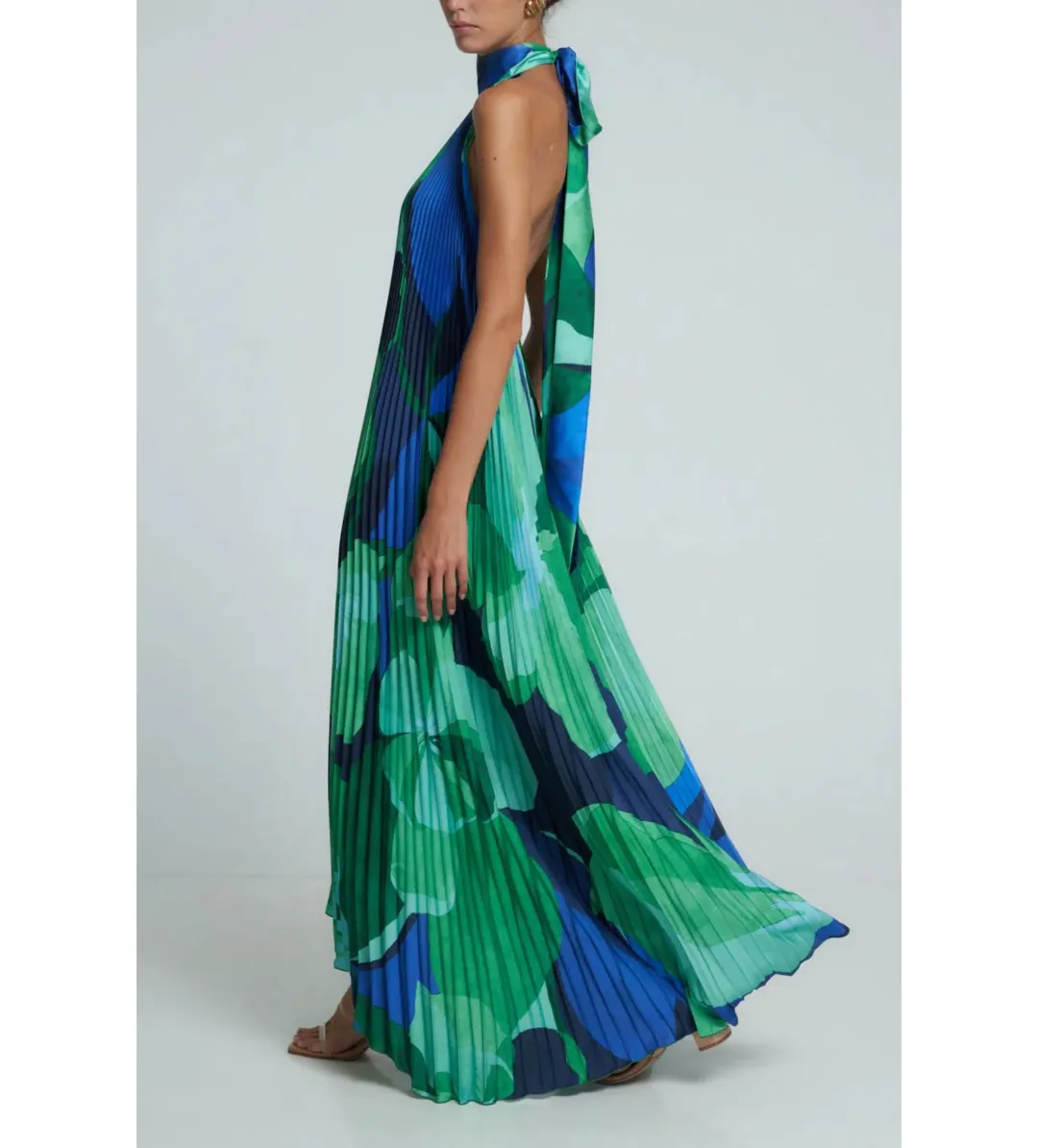 L’Idee Opera Gown Capri Green Size 8 for rent on The Volte - main image