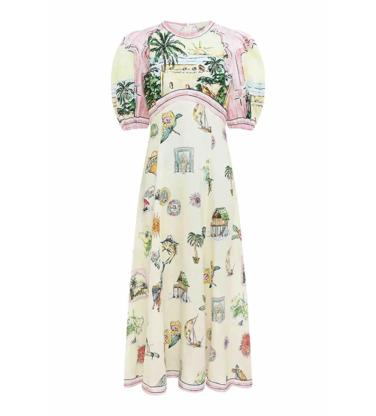 Alemais Sunset Midi Dress Print Size 14 - Image 5
