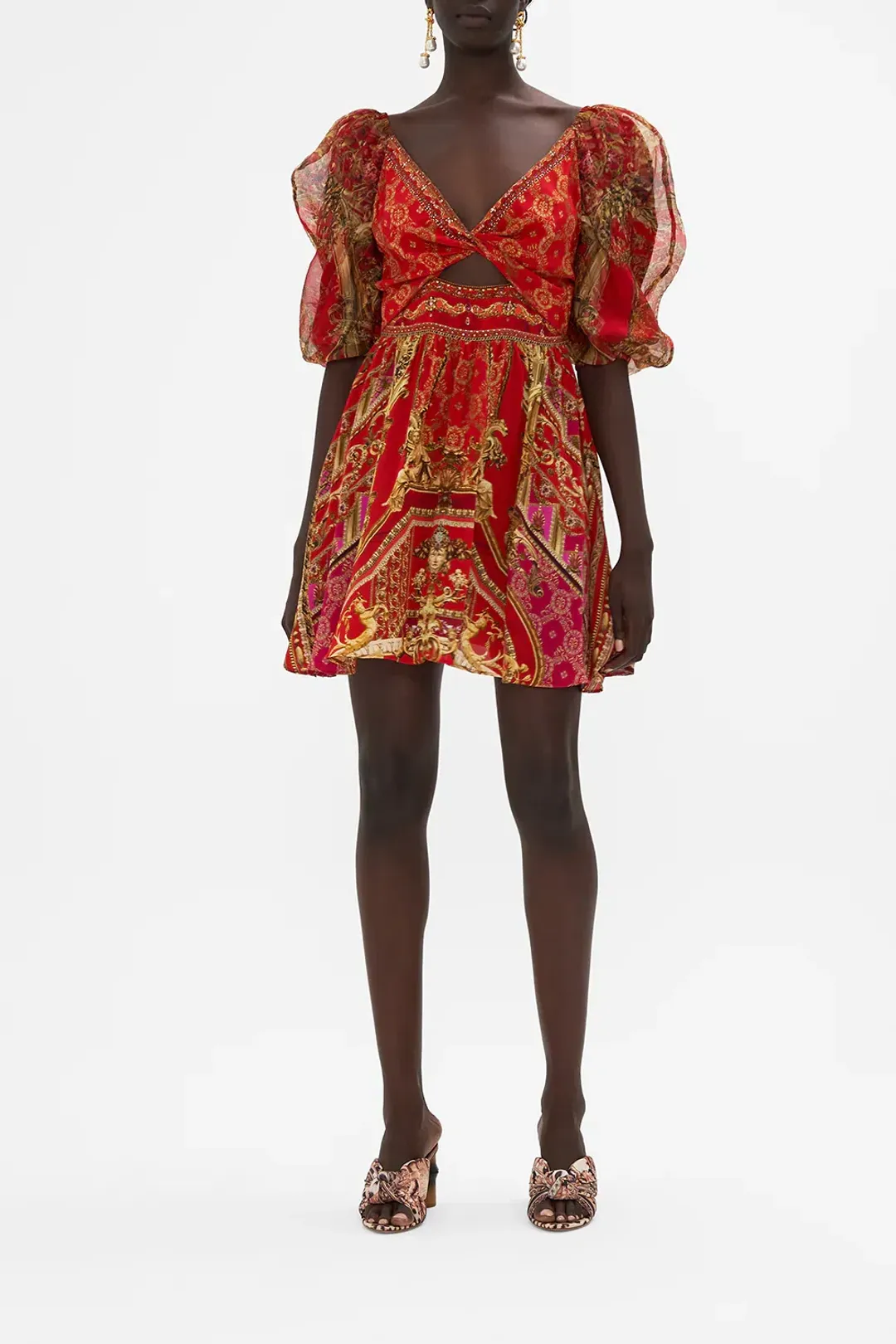 Camilla Red Mini Dress Size Large / AU 14 for rent on The Volte - main image