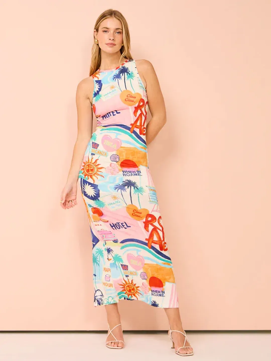 Roame Theodore Dress In Ciao Miami Size 14 for rent on The Volte - main image
