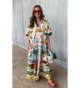 Alémais Samaki Crop Shirt Print Size 16 for rent on The Volte - image 1